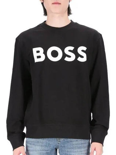 Logo Print Relax Fit Sweatshirt Black - HUGO BOSS - BALAAN 2