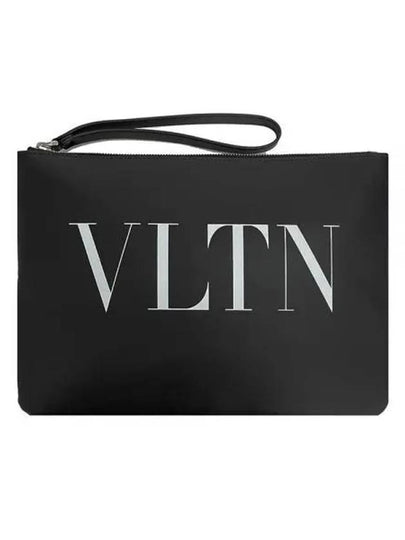 VLTN Logo Clutch Bag Black - VALENTINO - BALAAN 2