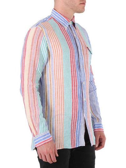 Polo Ralph Lauren Men's Blue / Red / Multi Vertical-Striped Shirt, Size Small - POLO RALPH LAUREN - BALAAN 2