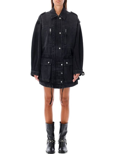 Joanna denim jacket black - ISABEL MARANT ETOILE - BALAAN 2