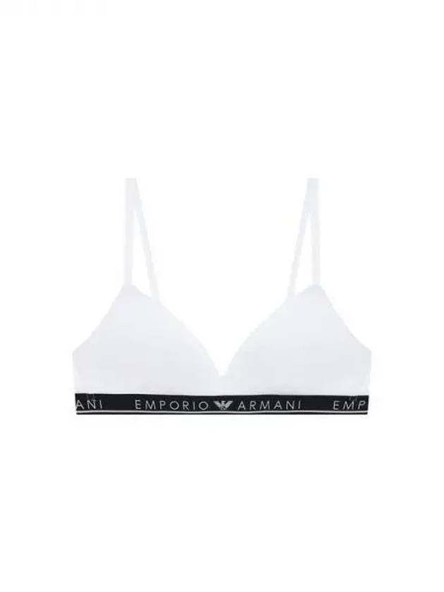 UNDERWEAR Women's Line Logo Band Triangle Bra White 270987 - EMPORIO ARMANI - BALAAN 1