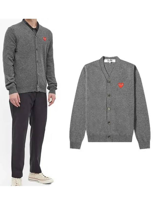 Red Heart Cardigan Dark Grey P1 AZ N008 3 - COMME DES GARCONS - BALAAN 2