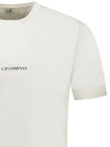 24/1 Jersey Garment Dyed Logo Short Sleeve T-Shirt White - CP COMPANY - BALAAN 5