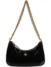 Logo Chain Leather Shoulder Bag Black - TORY BURCH - BALAAN 2