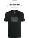 Vintage Square Embroidered Logo Short Sleeve T-Shirt Black - CP COMPANY - BALAAN.