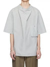 Draped Top Short Sleeve T-Shirt Cloud Grey - LEMAIRE - BALAAN 2