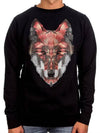 Men's Wolf Print Sweatshirt Black - MARCELO BURLON - BALAAN 2