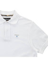 Tartan Pique Short Sleeve Polo Shirt White - BARBOUR - BALAAN 5