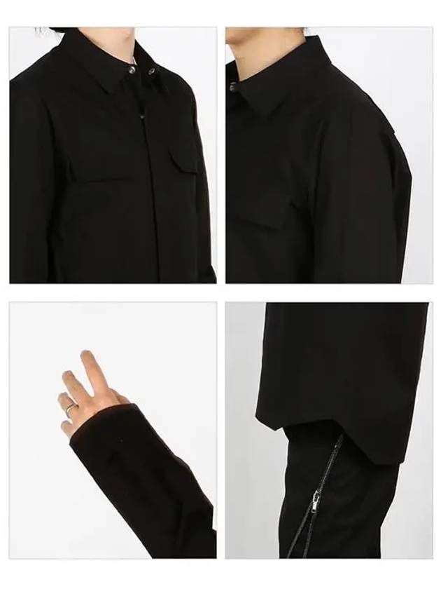 Pocket Long Sleeve Shirt Black - RICK OWENS - BALAAN 4