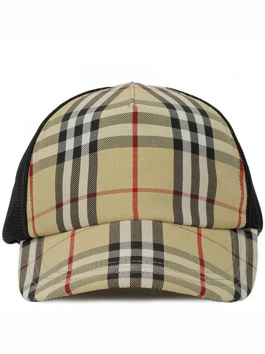 Check Mesh Ball Cap Beige - BURBERRY - BALAAN 2