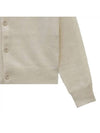 Face Patch Crop Cardigan White - ACNE STUDIOS - BALAAN 6