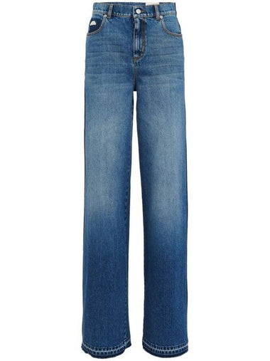 Denim Straight Pants 775894 QMABJ 4109 WORN WASH - ALEXANDER MCQUEEN - BALAAN 1