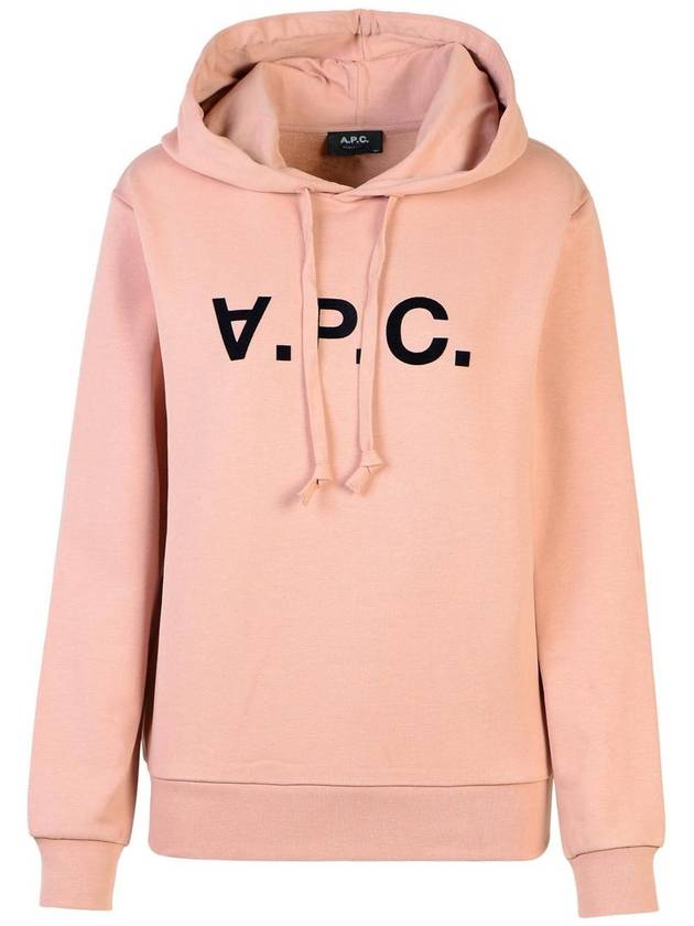 A.P.C. Light Pink Cotton Hoodie - A.P.C. - BALAAN 1