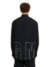 Embroidered Logo Cotton Long Sleeve Shirt Black - MSGM - BALAAN 3