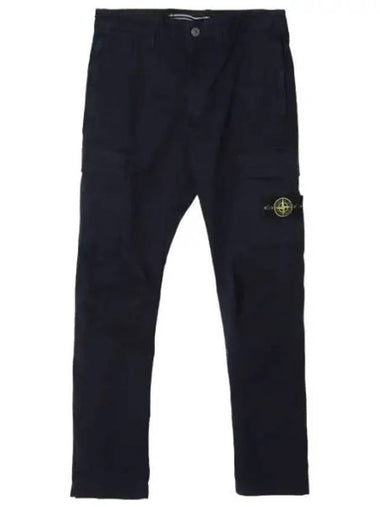 Pants Stretch Cotton Gabardine Cargo Regular Tapered Fit - STONE ISLAND - BALAAN 1