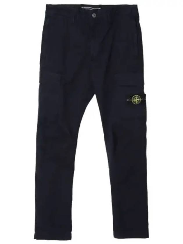 Stretch Cotton Gabardine Cargo Pants Regular Tapered Fit Men s - STONE ISLAND - BALAAN 1