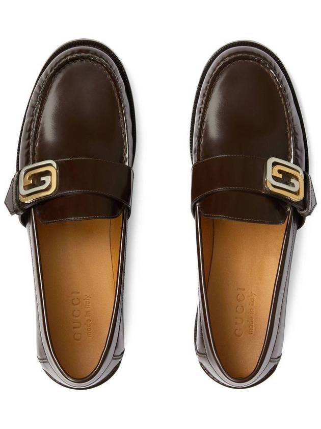 Men's Interlocking GG Leather Loafer Brown - GUCCI - BALAAN 5