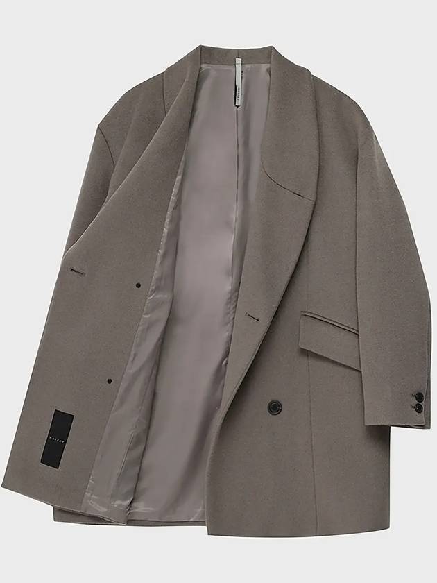 Cashmere Overfit Shawl Collar Double Coat Beige - NOIRER - BALAAN 5