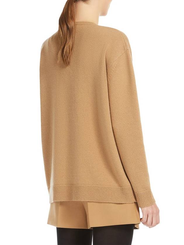 Plata crew neck knit top beige - MAX MARA - BALAAN 4