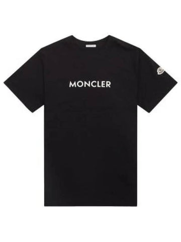 Men s Logo Patch Short Sleeve T Shirt Black 8C00034 89AJS 999 1327546 - MONCLER - BALAAN 1