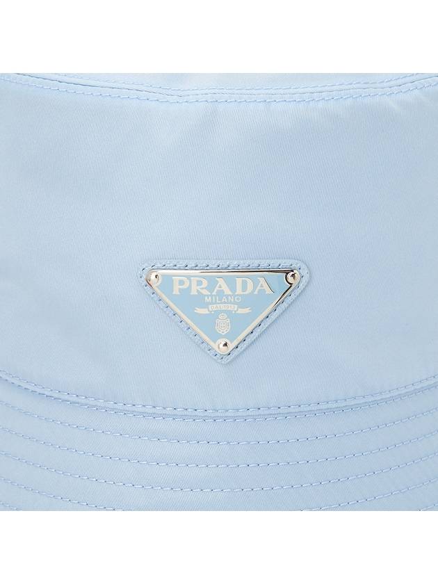 Re-Nylon Triangle Logo Bucket Hat Sky Blue - PRADA - BALAAN 7