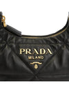 Nappa Leather Mini Bag with Topstitching Black - PRADA - BALAAN 9