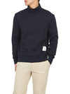 Thermal Rib Ottoman Stripe Turtleneck Navy - THOM BROWNE - BALAAN 6