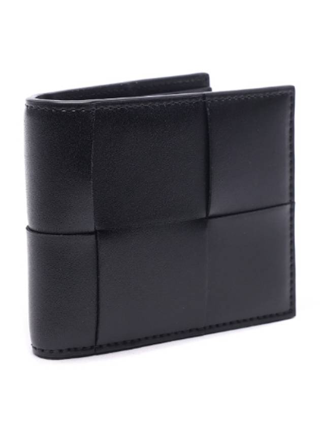 Intrecciato Coin Pocket Half Wallet Black - BOTTEGA VENETA - BALAAN 3