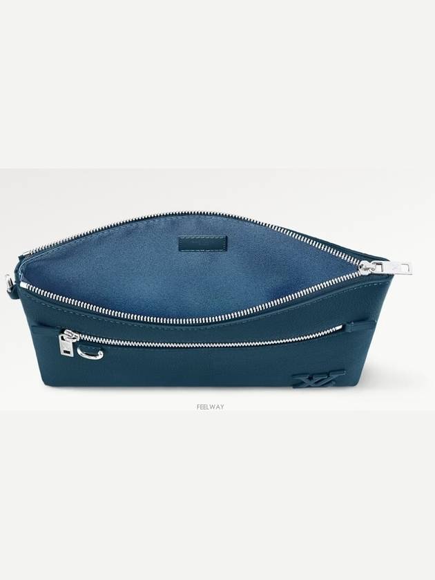 Takeoff Leather Clutch Bag Blue - LOUIS VUITTON - BALAAN 4