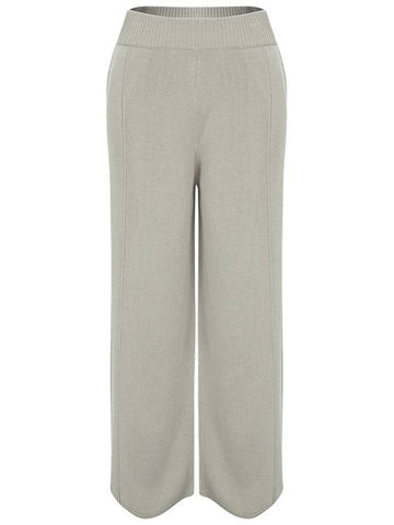 Pin Tuck Wide Knit Pants Khaki Beige 3Colors - CALLAITE - BALAAN 1