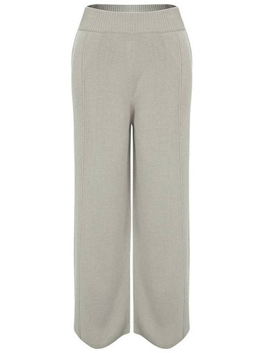 Pin Tuck Wide Knit Pants Khaki Beige 3Colors - CALLAITE - BALAAN 1