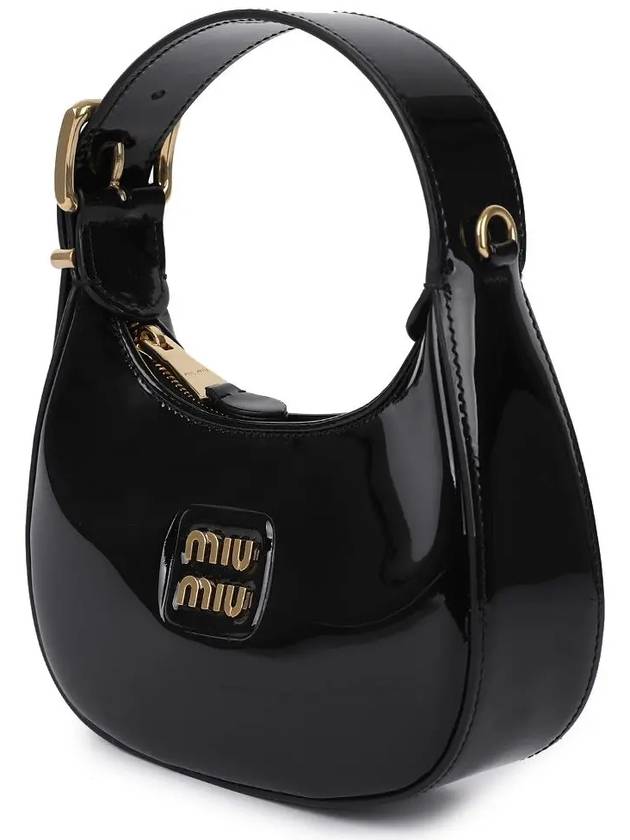 Patent Leather Hobo Tote Bag Black - MIU MIU - BALAAN 4