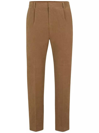 Green C Peter Cotton Twill Relax Fit Trousers 50521622 282 Weaving Pants - HUGO BOSS - BALAAN 2