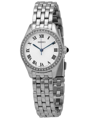 Seiko Classic Quartz White Dial Ladies Watch SUR333 - SEIKO - BALAAN 1