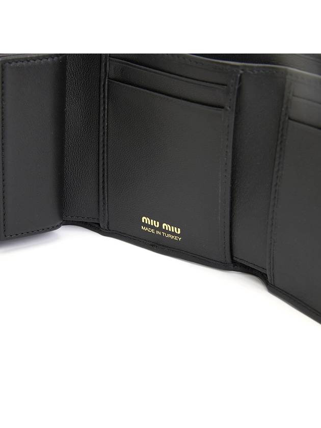 Matelasse Logo Nappa Leather Half Wallet Black - MIU MIU - BALAAN 6