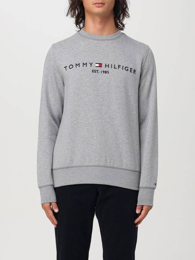 TH Flex Logo Sweatshirt Medium Grey Heather - TOMMY HILFIGER - BALAAN 2