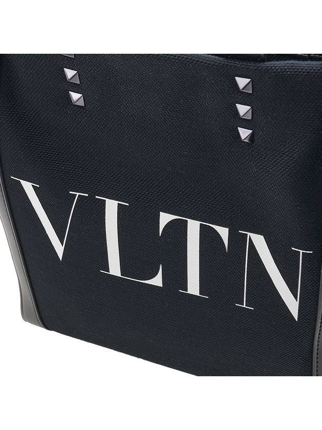 Logo Print Tote Bag Black - VALENTINO - BALAAN 7