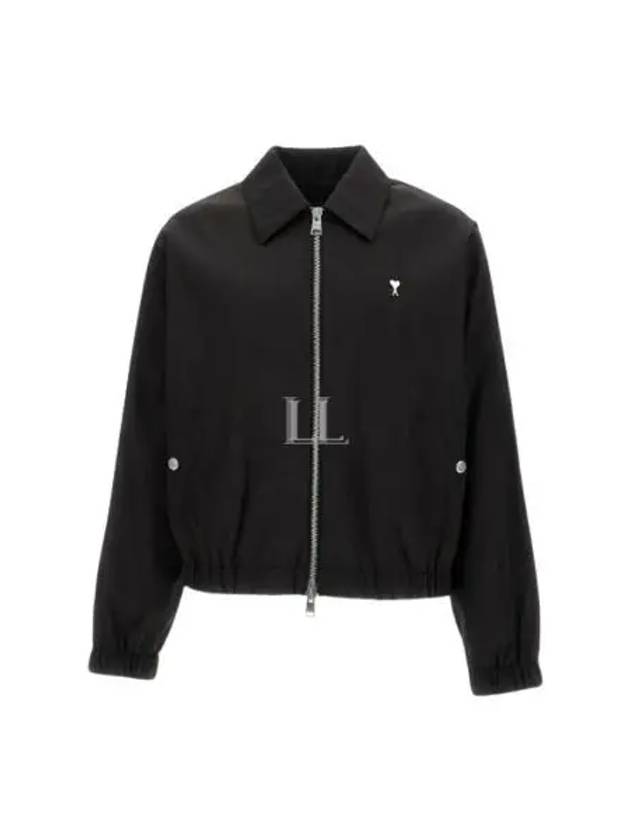 De Coeur Logo Zip-up Jacket Night Black - AMI - BALAAN 2