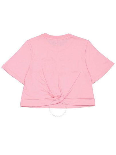 MSGM Girls Sequin Logo Cropped Cotton T-Shirt, Size 8Y - MSGM - BALAAN 2