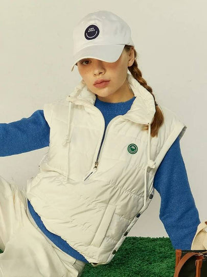 MONBIRDIE SMILE PADDING VEST MONBIRDIE SMILE PADDING ANORAK VEST WHITE - MONBIRDIE GOLF - BALAAN 2