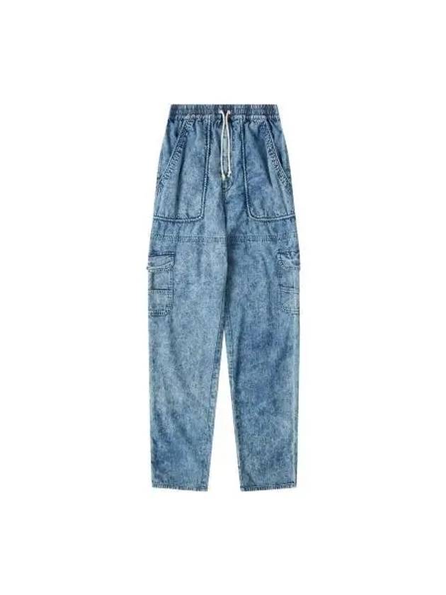 Drawstring Straight Pants Blue - ISABEL MARANT - BALAAN 2