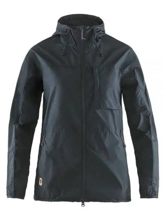 Women's High Coast Wind Jacket Green Navy - FJALL RAVEN - BALAAN 1