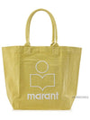 Yenky Embroidered Logo Large Shopper Tote Bag Yellow - ISABEL MARANT - BALAAN 2