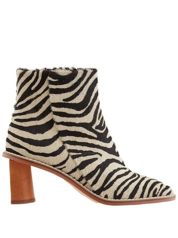 Rejina Pyo Ladies Ponyskin Zebra Edith Leather Ankle Boots, Brand Size 36 ( US Size 6 ) - REJINA PYO - BALAAN 1