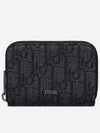 Zipper Jacquard Card Wallet Black - DIOR - BALAAN 2