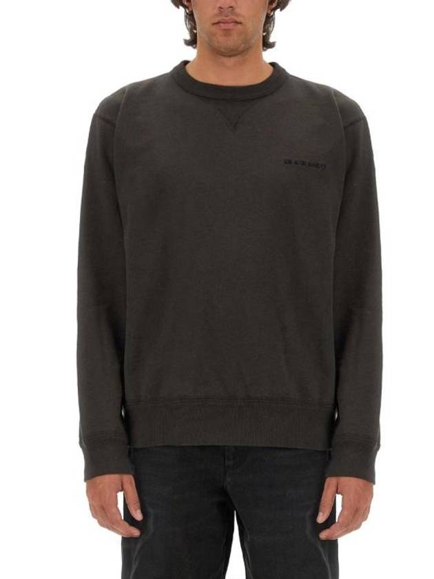 Mikis Embroidery Logo Sweatshirt Faded Black - ISABEL MARANT - BALAAN 2