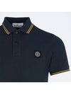 Men's Two Line Wappen Patch Short Sleeve Cotton Polo Shirt Green - STONE ISLAND - BALAAN 4