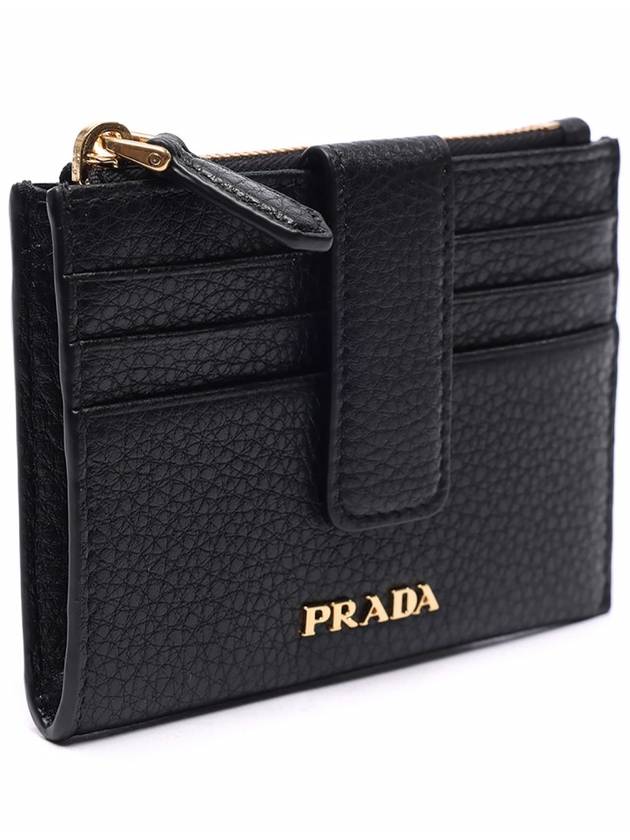 Vitello Move Leather Card Wallet Black - PRADA - BALAAN.