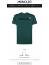 8C00025 8390T 865 Logo Patch Round Short Sleeve TShirt Green Men's TShirt TJ - MONCLER - BALAAN 2