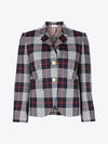 Hairline Check Wool High Armhole Sport Blazer Jacket - THOM BROWNE - BALAAN 2